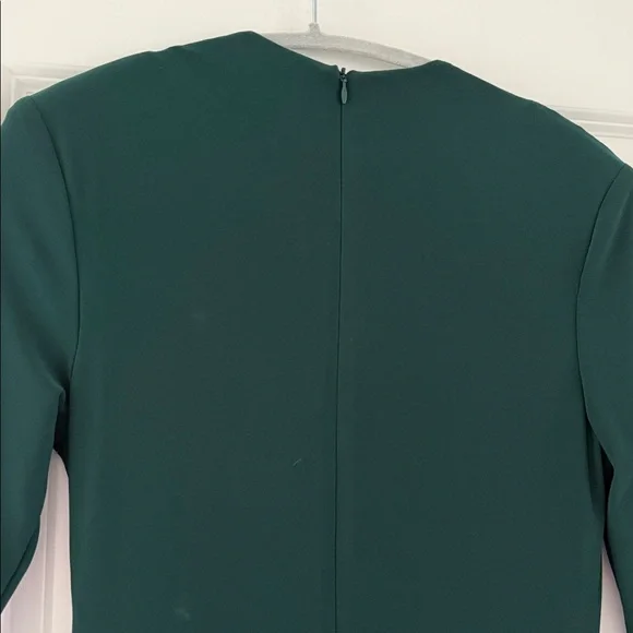 Betsy & Adam Ruffle Long Sleeve Sheath Gown- green - Picture 7 of 9